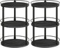 YATINEY Spice Rack, Set of 2 Lazy Susan Organizer, 3 Tier Turntable Organizer For Cabinet, Compact and Versatile, for Kitchen Countertop, Black SR23L2BB