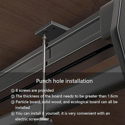 Pull Out Valet Rod for Pants Hangers, Top Mounted Adjustable Sliding Closet Rail, Made of Aluminum Alloy, Smooth Pull-Out, Heavy Duty Trouser Rack Bar for Skirts, Shirts