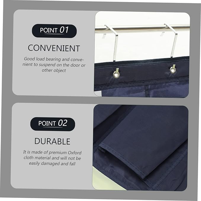 Door Shoe Organizer Closet Hanging Bag for Shoes Oxford Cloth Compartment Storage Pouch Rustic Modern Style