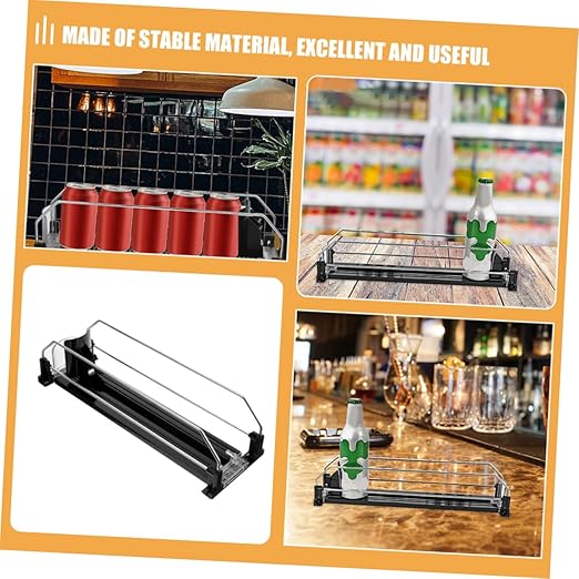 2pcs Fridge Soda Can Dispenser Automatic Pusher Drinks Organizer Simple Structure