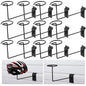 Kigley 12 Pcs Hat Display Wall Mount, Metal Hat Helmet Rack Retail Store Display Shelves Organizer, Slat Wall Accessories for Home Retail Shop Racks Craft Show Garage (Black)