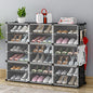 Free Standing Shoe Racks DIY Shoe Organizer Stackable Shoe Cabinet for Closet Entryway Living Room Small Space Shoe Shelves Clear Door Easy Assembly