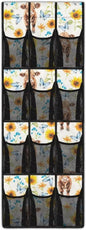 Sunflowers and Highland Cattle Door Hanging Shoe Organizer for Living Room Over The Door Shoe Organizer for Dorm Room Essentials,Large Capacity Multi-Funtion Storage Bag