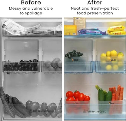 Fridge Storage Boxes (Pack of 4) Freezer & Refrigerator Organizer Containers Kitchen Storage Container Set Kitchen Accessories Items for Home 1200 ml Food Storage Box