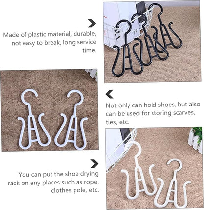 Garneck 4pcs Simple Sneaker Rack Shoes Display Hooks Thickened Plastic Hanger for Home