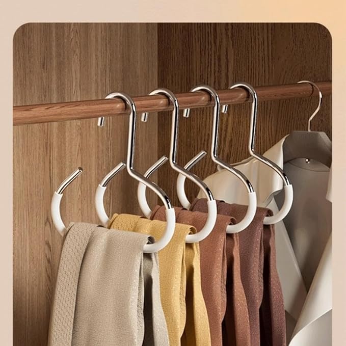 10 Pack Hat Hangers for Closet - Nonslip Space Saving Steel Hat Rack for Baseball Caps, Versatile Hanger Holder for Belts, Vest, Ties and Scarves (White)