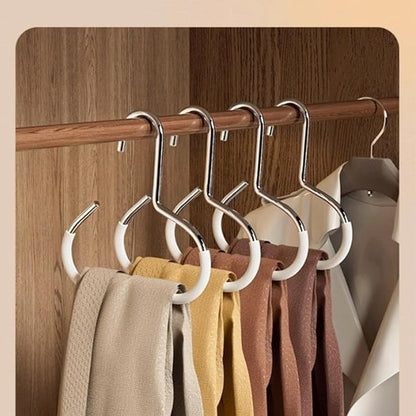 10 Pack Hat Hangers for Closet - Nonslip Space Saving Steel Hat Rack for Baseball Caps, Versatile Hanger Holder for Belts, Vest, Ties and Scarves (White)