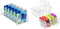 Puricon Drink Organizer for Fridge Pusher Glide Bundle with 2 Pack Pantry Organization and Storage Bins for Kitchen