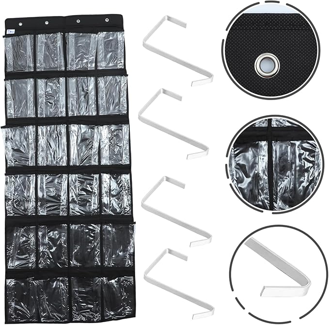 ULTECHNOVO Door Hanging Shoe Storage Bag Non Woven Organizer with Spacious Pockets for Bedroom Multi Purpose Hanging Bag for Shoes Accessories and Items Easy Installation and Strong Design