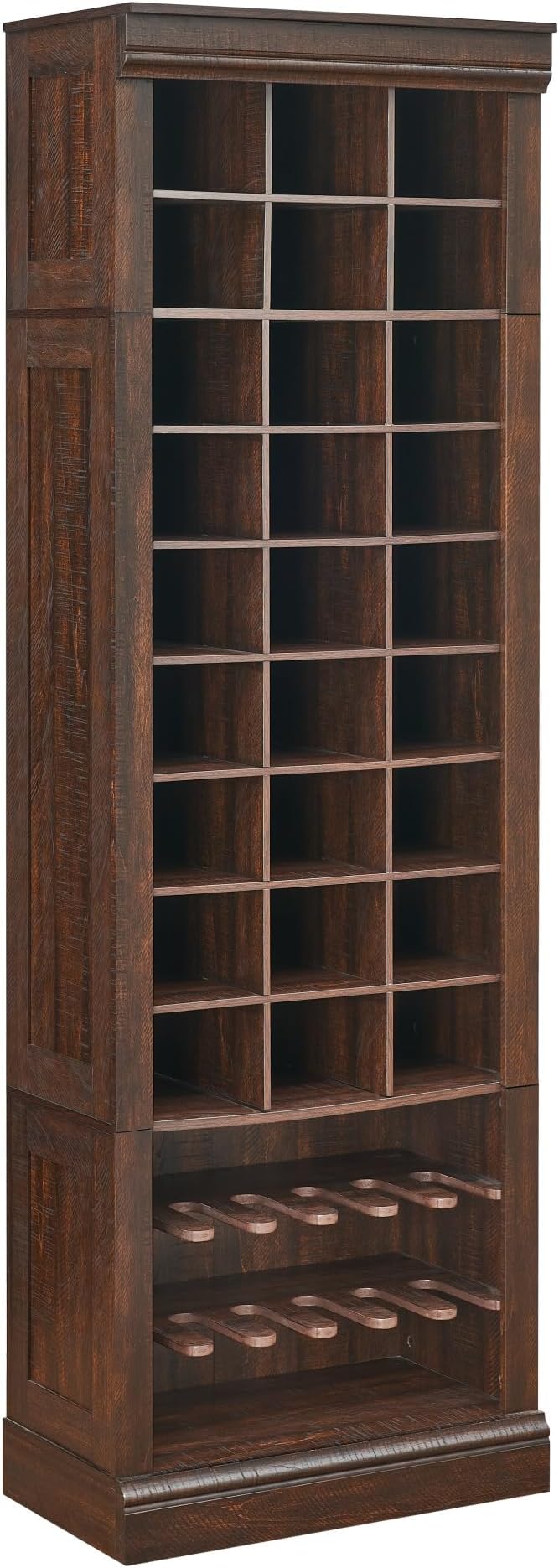 Shoe Storage Cabinet, Freestanding Tall Closet Shoe Organizer with Cubbies for 33 Pairs, Wooden Shoe Rack for Closet, Entryway, Living Room