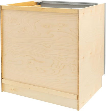 Quicklock RTA (Ready-to-Assemble) | Base Kitchen Cabinets - Shaker Style | Made in America (Magnetic Gray, 36" Wx34.5 Hx24 D Base)