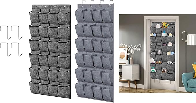 24Compartment Storage Bag For Socks Underwear Stationery Door Hanging Pantrys Organizer Pockets Organizer