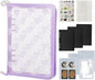Chillpaper Enamel Pin Display Book Collection Trading Book Portable Brooch Pins Holder Storage Organizer Case Zippered (Purple Heart Lace)