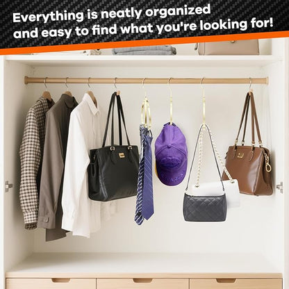 Multipurpose Closet Hangers- Tie and Belt Hanger for Closet- Ideal for Storing Belts, Ties, Scarfs, Baseball Hats, Purses & More- Great Space Saving Belt Organizer for Wardrobe
