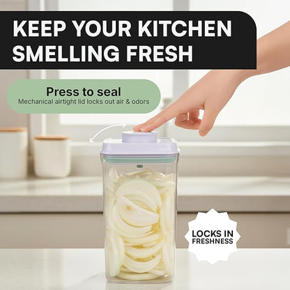 Bop Top Airtight Food Storage Containers with Lid 8 Cups / 67 oz | Kitchen Canister Sets | Air Tight Pantry Container | Pop Top Dry Food Storage Containers for Snacks, Sugar, Flour, Baking, Pasta