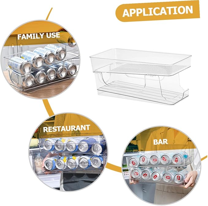 Ciieeo Pet Material Can Organizer Double Soda Holder Fridge Accessory Household Soda Holder