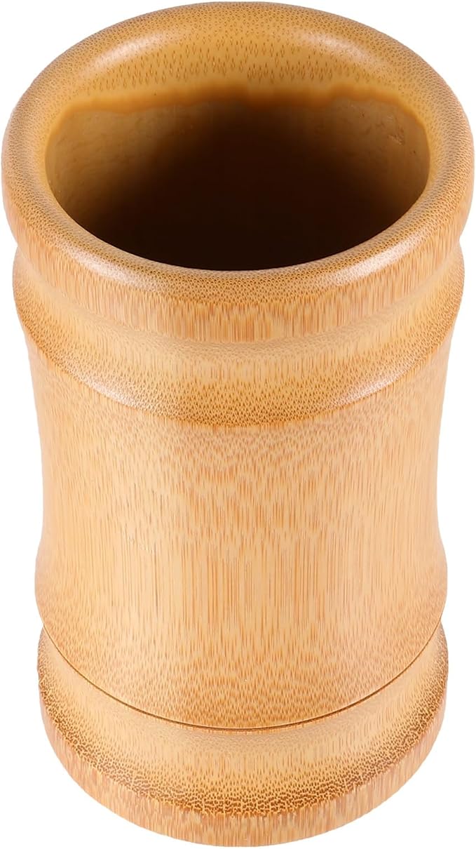 DOITOOL Bamboo Chopsticks Holder 6.29X3.54X3.54In Kitchen Utensil Organizer Cup Flatware Storage Canister for Home Restaurant and Food Service