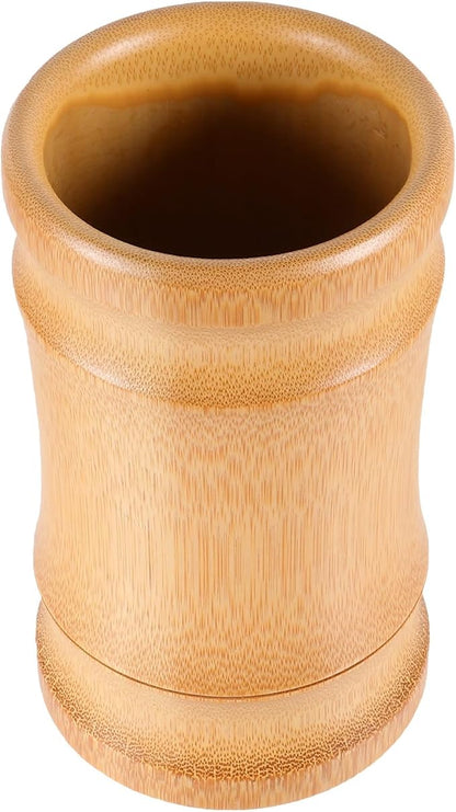 DOITOOL Bamboo Chopsticks Holder 6.29X3.54X3.54In Kitchen Utensil Organizer Cup Flatware Storage Canister for Home Restaurant and Food Service