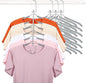 TOPIA HANGER Clothes Hanger Space Saving, 6 Tier Shirt Coat Hangers Space Saving No Bump Shoulder Hangers with No Slip Foam Padded Closet Organizers and Storage for Men and Women 4 Pack CT65G
