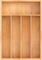 Unibambou Bamboo Utensil Drawer Organizer, Kitchen Organizer for Flatware Cutlery, Silverware Tray for Drawer (5 Slots, Natural)