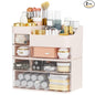 Pink Makeup Countertop Organizer,Large Capacity Make up Organizers for Vanity with 6 Drawer,Plastic Bathroom Skincare Organizers for Eyeshadow,Brush,Palettes,Perfume,Beauty Products,Skin Care Storage