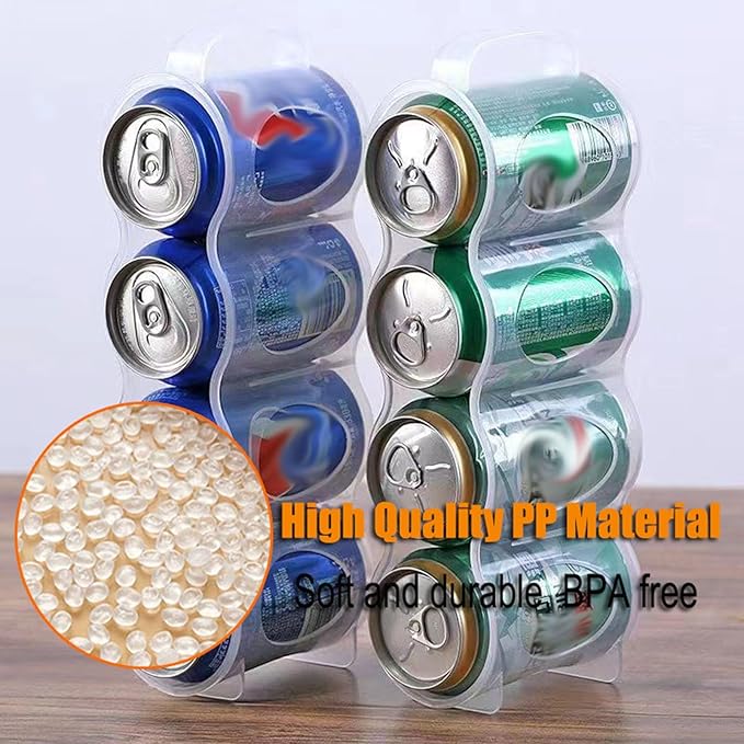2 Pack Soda Can Dispenser For Refrigerator, Drink Organizer For Pantry, Beer Pop Can Water Bottle Drink Dispenser For Fridge