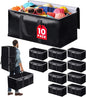 StoreHappily Heavy-Duty & Extra Capacity Moving Bags with Backpack Straps, Storage Totes with Double Zipper & Strong Handles, Packing Bags Alternative to Moving Boxes, Moving Supplies (10 Pack, Black)