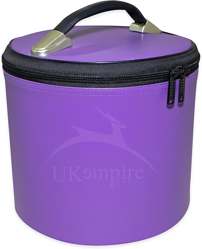Premium Masonic Fez Cases - Imitation Leather Hat Display Storage Box | Available in White, Red, Blue, Purple, Black (Purple)