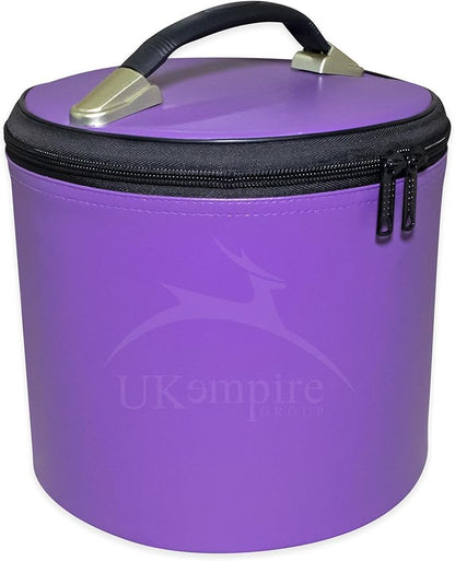 Premium Masonic Fez Cases - Imitation Leather Hat Display Storage Box | Available in White, Red, Blue, Purple, Black (Purple)
