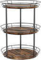LAMU 12'' Lazy Susan Turntable Organizer, 3 Tier Round Rotating Spice Rack Organization for Kitchen Cabinet and Countertop, Wooden Lazy Susan for Table Top, Pantry, Bathroom, Vanity, Home Decor