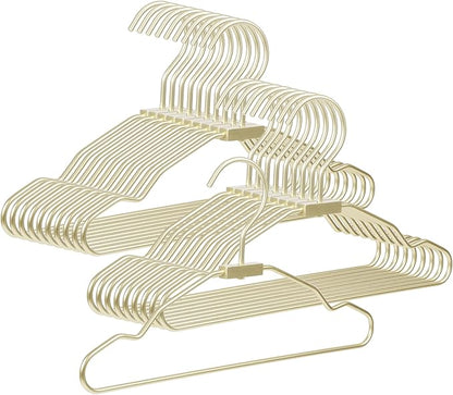 VWV Aluminum Hangers, 20 Pack Baby Hangers，12.6 Inch Children Baby Hanger, Sturdy Metal Children Clothes Hangers for Wardrobe, Space-Saving Toddler Hanger