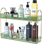 GTI Narrow Bathroom Organizers and Storage, 2 Tier Rectangle Makeup Counter Organizer, Perfume Cosmetics Skincare Vanity Organizers, Dresser Countertop Organizer for Women (Green)
