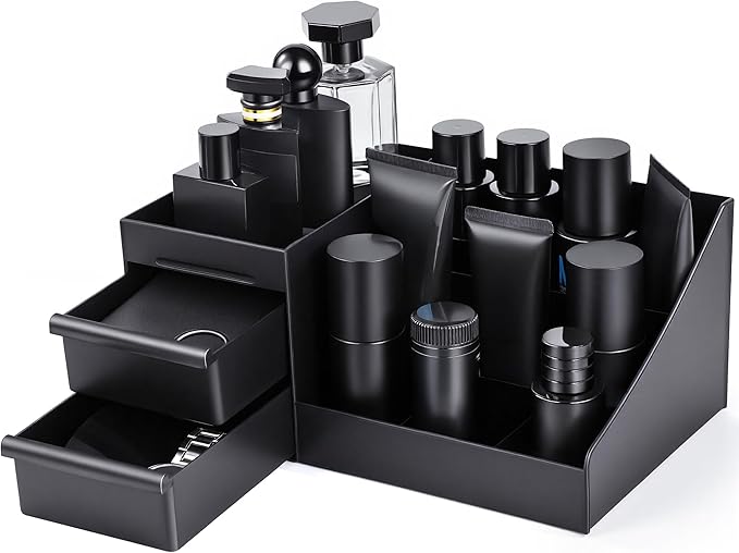 Mens Cologne Organizer, Bathroom Organizer, Perfume Tray, Perfume Stand, Dresser Organizer, Room Decor for Men, Dad Gifts, Gifts for Men