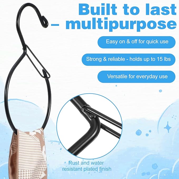 2Pack S Shaped Belt Organizer for Closet, Space Saving Belt Hanger Hook, Tie Scarf Hat Holder Storage, Bedroom Home Accessory