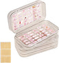Large Tri-Fold Press On Nail Organizer Case - 4-Page Portable Storage Box for Fake Nails, Clear PET Plastic Travel Holder (6×3.2×1.8 inch) Texture