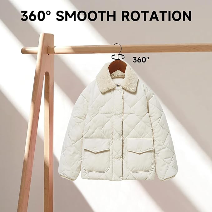 Quality Wooden Clothes Hangers, Solid Wood Suit & Coat Hangers with Pants Bars, Swivel Hook, Shoulder Notches, Heavy Duty Hangers for Shirts, Jackets, Dresses & Trousers(Walnut/36-Pack)