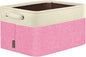 BALEINE 1 Pack Fabric Closet Storage Bins for Shelves, Linen Closet Organizers and Storage, Decorative Baskets for Organizing, Shelf, Clothes, Home, Office (Pink, 17''x13''x10.5'')