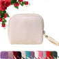 Travel Jewelry Case, Portable Foldable Box Mini Jewelry Travel Bag with Tassel Zipper Design, Soft Velvet Organizer Pouch for Bangle, Five Compartments