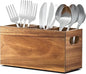 Silverware holder, Acacia Wooden silverware organizer, Utensil holder for party, Utensil holder for party for Countertop Spoon and Fork Holder Flatware Utensils Caddy for Party-1pcs