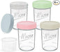 Xyptorix 16 oz Overnight Oats Containers with Lids, 4-Pack Leak-Proof Wide Mouth Mason Jars & Separate Compartments for Fruits/Nuts, Airtight Glass Jars for Chia Pudding, Yogurt, Parfait and Salad