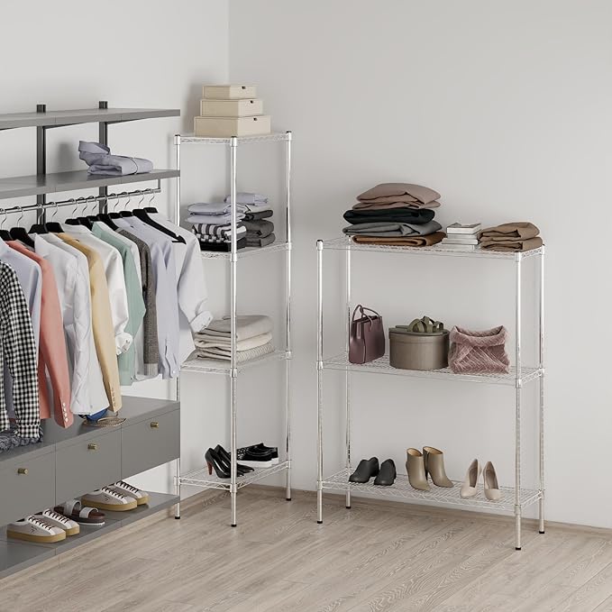 14" Deep x 42" Wide x 54" Height Wire Shelving Kit | 3-Tier | NSF Commercial Storage Rack Unit