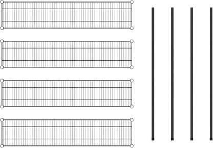 Commercial NSF Listed Black Epoxy Stationary Wire Shelving Kit 12" x 54" x 54", with 4 Shelves Perfect for Warehouse, Walk-in Refrigerator, Freezer, Grocery Store, Restaurant, Dishroom