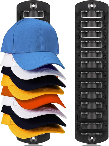 Dntorx Hat Organizer for Baseball Caps, 1 Pack Hat Rack for Wall Strong Adhesive Hat Hanger Hat Hooks Stand Organizer Storage Holder Display for Door Closet Bedroom