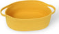 MEGASKET Yellow Woven Basket, 13" x 9" x 5" Baskets for Gifts Empty, Cute Cotton Rope Cat Dog Toy Bin Box, Small Woven Bin for Organizing, Yellow Room Decor, Nursery Cloth Diaper Storage Organizer