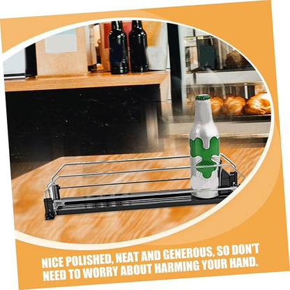 Lurrose 2pcs Automatic Beverage Pusher Can Organizer for Refrigerator Smooth Surface Stable Performance Easy Install Fridge Soda Dispenser Storage