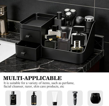 ZOCONE 2026 Cologne Organizer for Men, Mens Bathroom Organizer, Dresser Organizer Countertop, Cologne Stand, Perfume Stand Organizer for Mens Room Decor, Birthday Gifts for Men (Black)