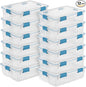 Sterilite 12-Pack Gasket Box, Weather-Resistant Storage Bins with Latching Lids, 37 Quart - Heavy-Duty Organizing Containers for Closet, Bathroom, and Office