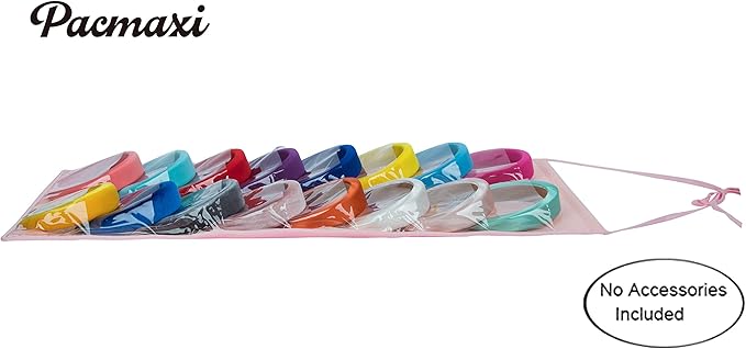 Hanging Padded Headbands Storage Organizer for Women Lady, Girl Wide Knotted Headband Holder with 16 Clear Pockets, Fashion Turban Velvet Hair Head band Hoop Display Stand. (16 slot,felt,pink)