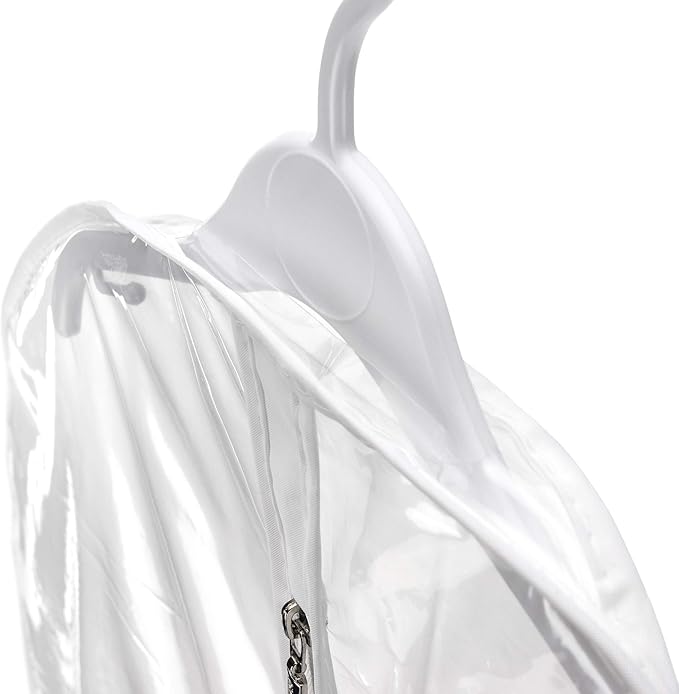 HANGERWORLD Clear 30inch Kids Clothes Carry Cover Protector Bags Baby Toddler - Showerproof, Acid Free, Transparent