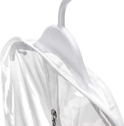 HANGERWORLD Clear 30inch Kids Clothes Carry Cover Protector Bags Baby Toddler - Showerproof, Acid Free, Transparent